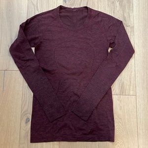 Lululemon Maroon Swiftly Tech Long Sleeve Size 8